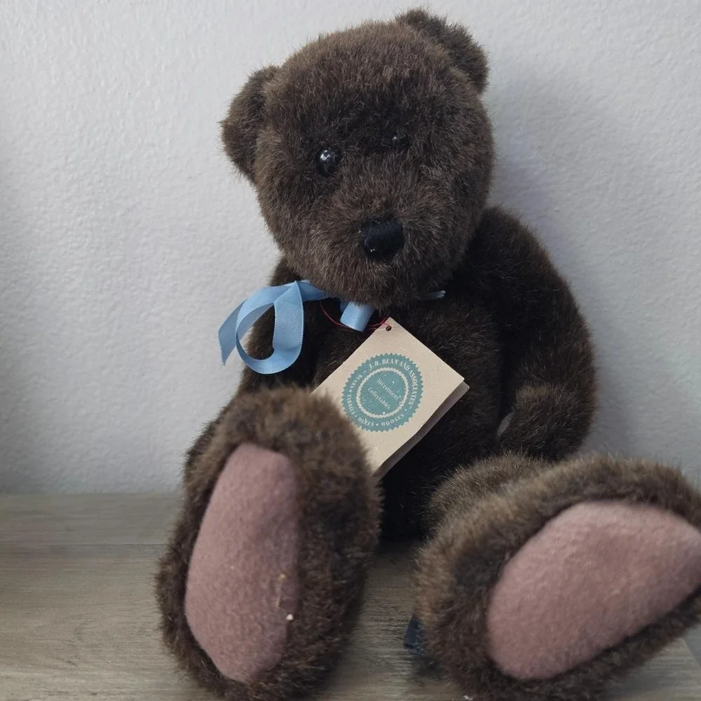 J.B. Bean & Associates Collectible Teddy Bear 17 inch Brown Plush Stuffed Animal